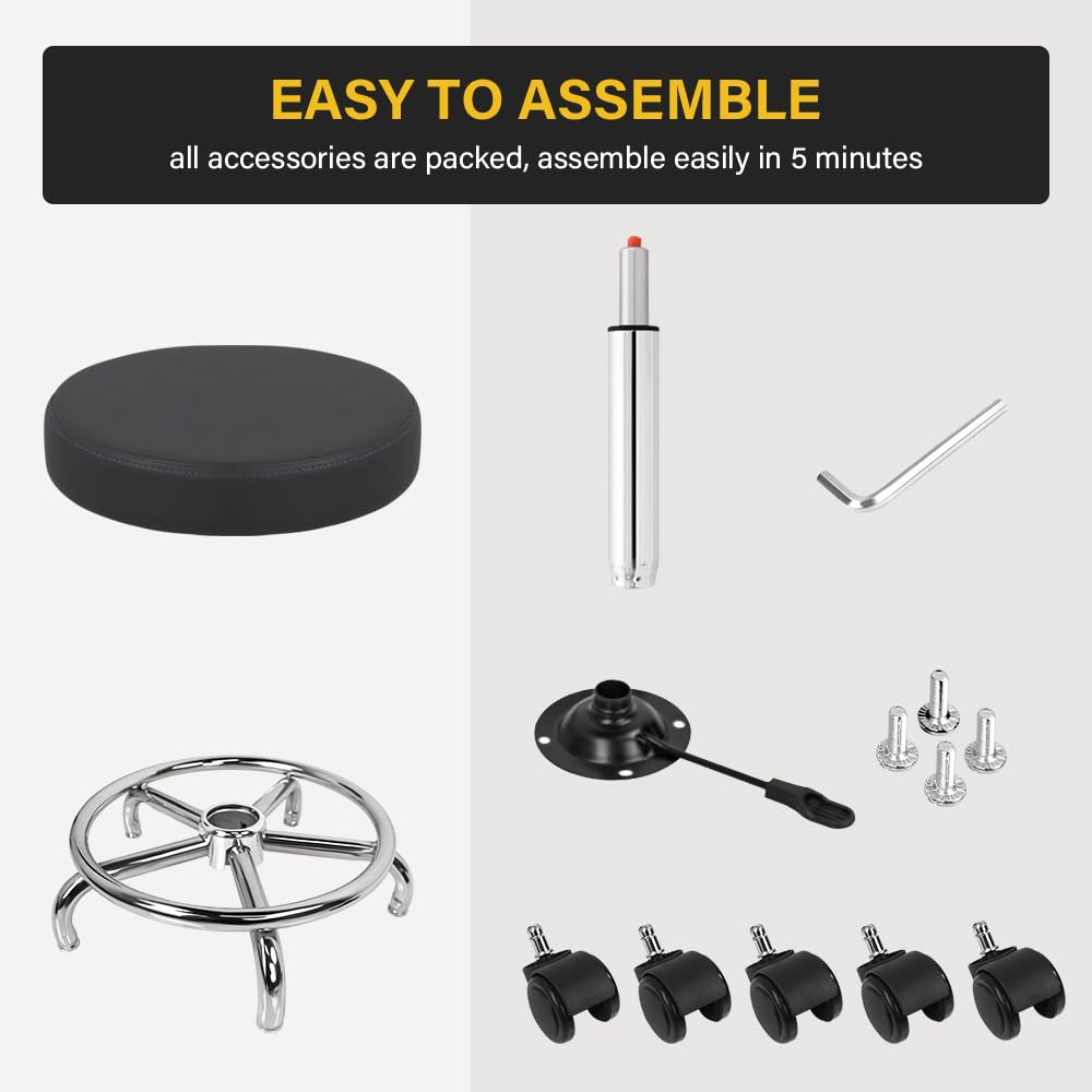 WKWKER multi-use stool fits office, studio, spa, salon tasks.