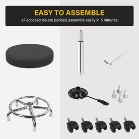 WKWKER multi-use stool fits office, studio, spa, salon tasks.
