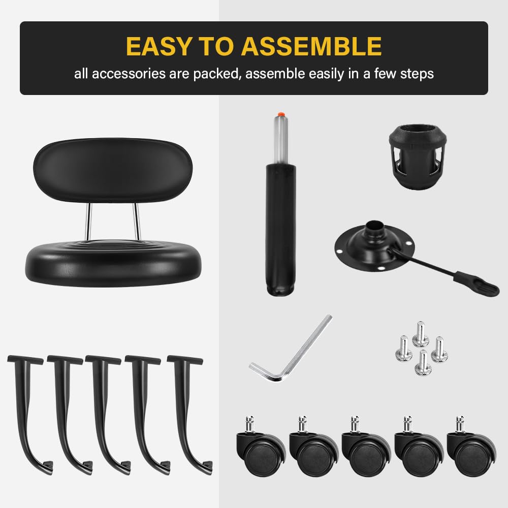 WKWKER rolling stool assembly guide for quick, hassle-free setup