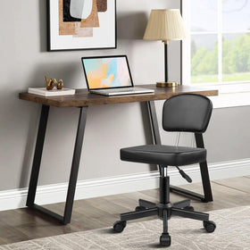 WKWKER rolling stool chair 360° swivel wheels enable smooth movement.