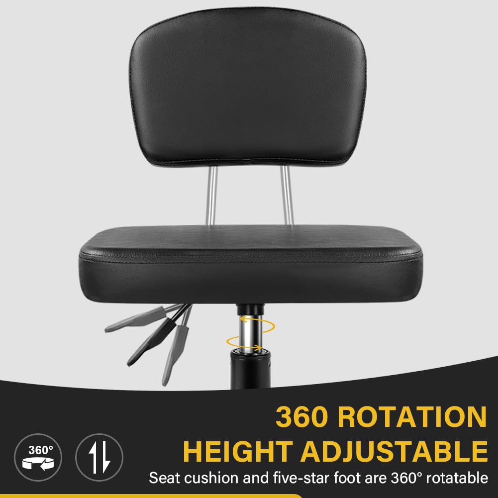 WKWKER rolling stool chair easy assembly with included hardware.
