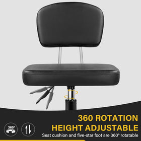 WKWKER rolling stool chair easy assembly with included hardware.