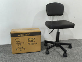 WKWKER rolling stool chair compact design fits a small home office.