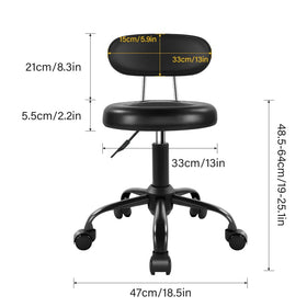 WKWKER rolling stool wheels glide quietly across any floor
