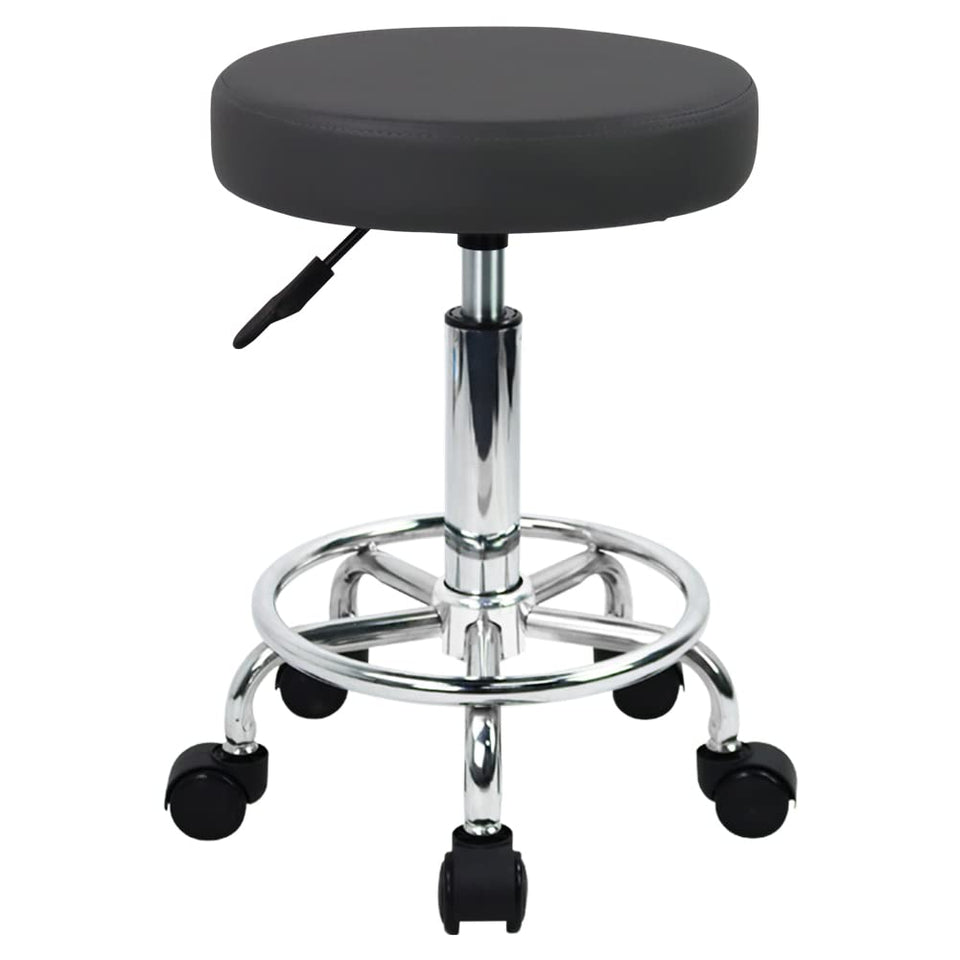 WKWKER round rolling stool with wheels provides smooth mobility across workspaces.