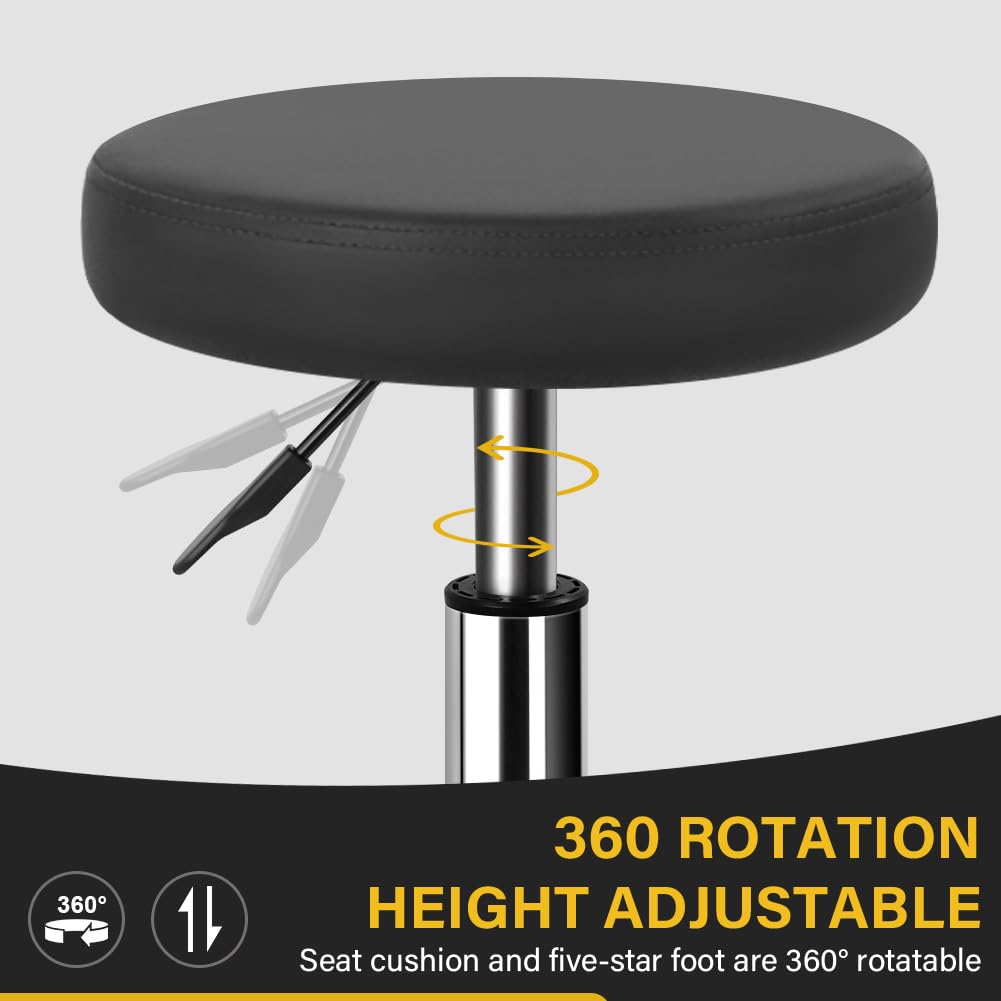 WKWKER sturdy metal base with hydraulic lift keeps stable, reliable support.