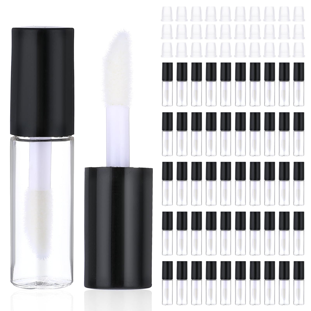 WLLHYF 100-piece mini lip gloss tubes pack for DIY cosmetics and on-the-go touch-ups.