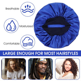 WLLHYF 30 cm satin bonnet covers a full range of hair styles