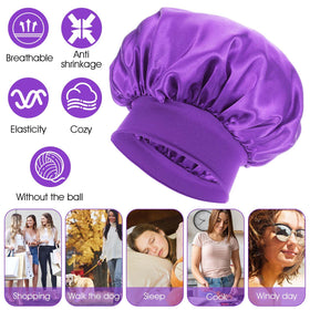 WLLHYF versatile satin bonnet for night and day use in daily routines