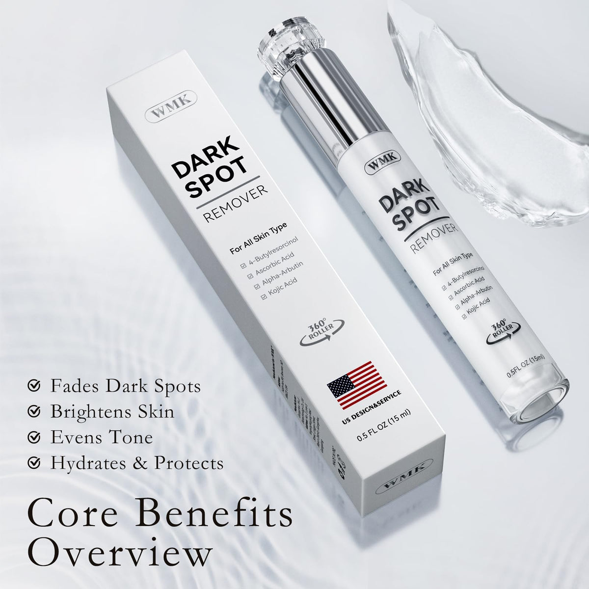 WMK Dark Spot Remover roller close-up for precise application