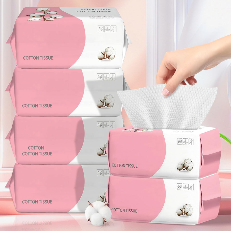 WMQL 100-count disposable face towels pack, convenient for daily cleansing and makeup removal.