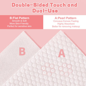 WMQL double-sided design face towels highlight two textures for gentle cleansing and makeup removal.