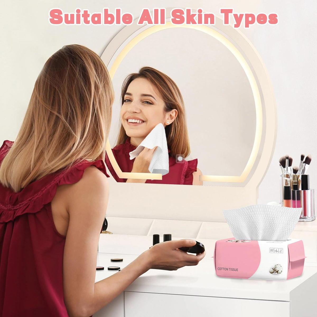 WMQL seven-to-nine inches pop-up towels simplify dispensing during routines.