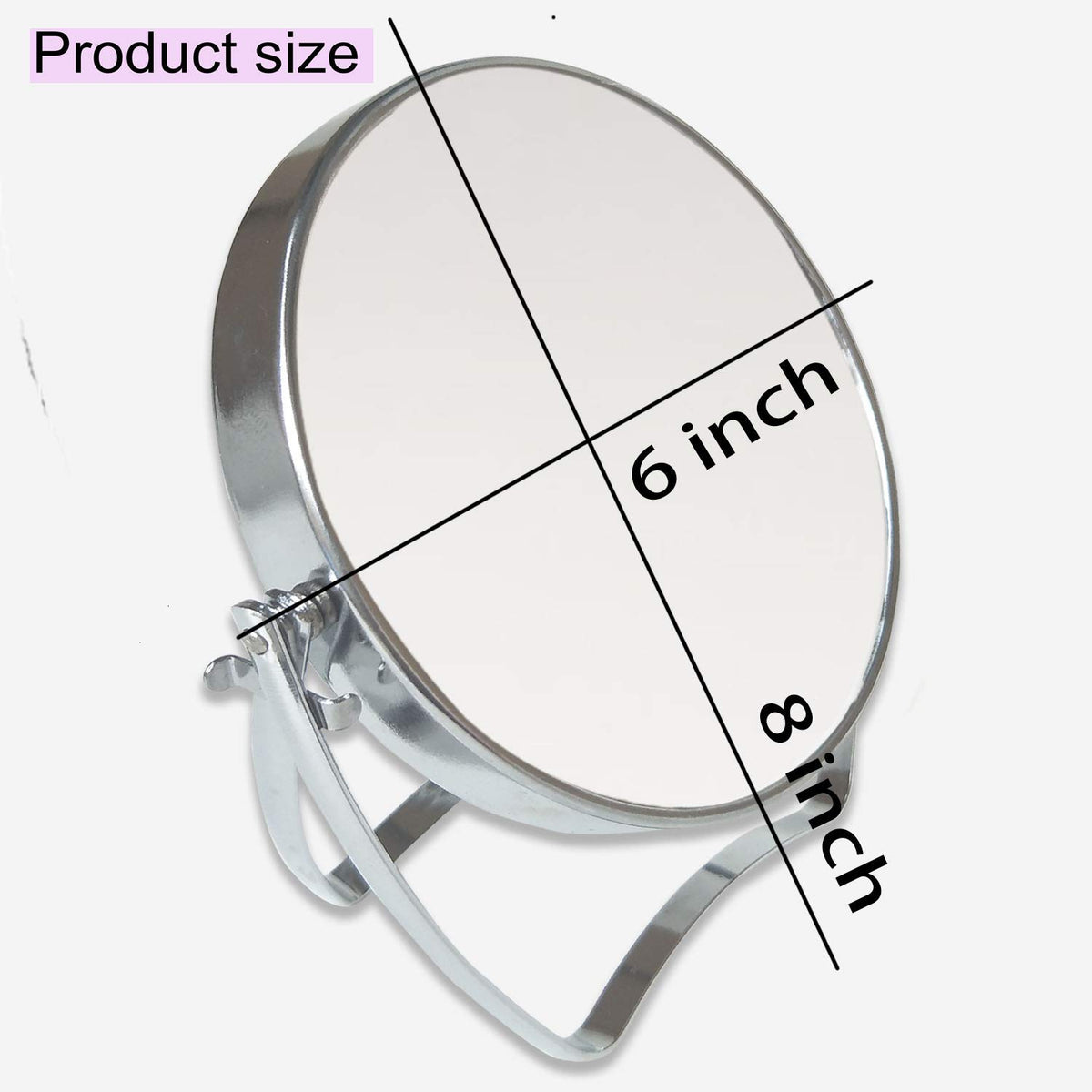 WMugthome travel-friendly makeup mirror with handle for hotel or bag use