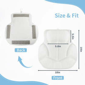 Wnfou bath pillow stays in place with 88 suction cups.