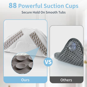 Wnfou ergonomic tub pillow supports neck and back for comfortable soaks.