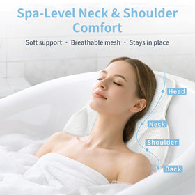 Wnfou machine washable bath pillow is easy to clean after spa sessions.