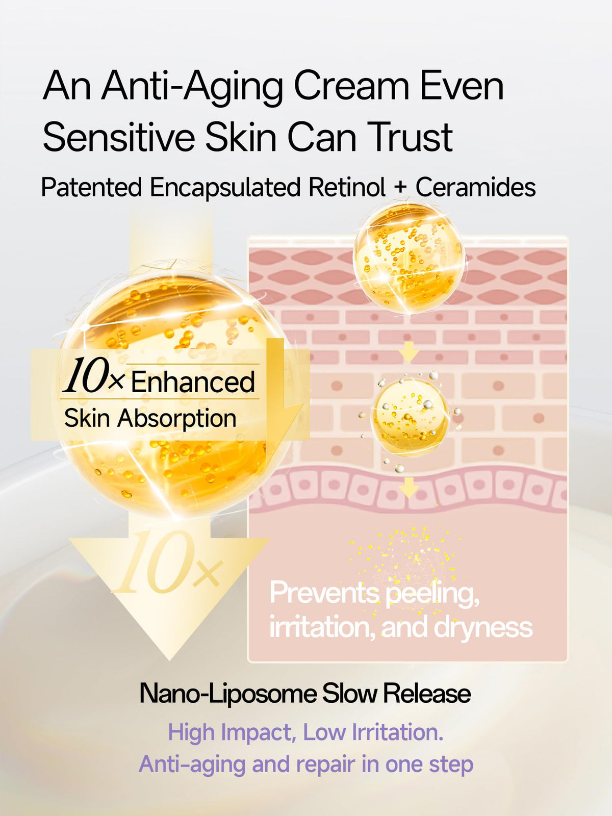 WNP Gentle Retinol Cream bottle with ceramides emphasizing barrier protection and hydration.