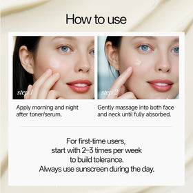 WNP Gentle Retinol Cream product display highlighting triple technology.