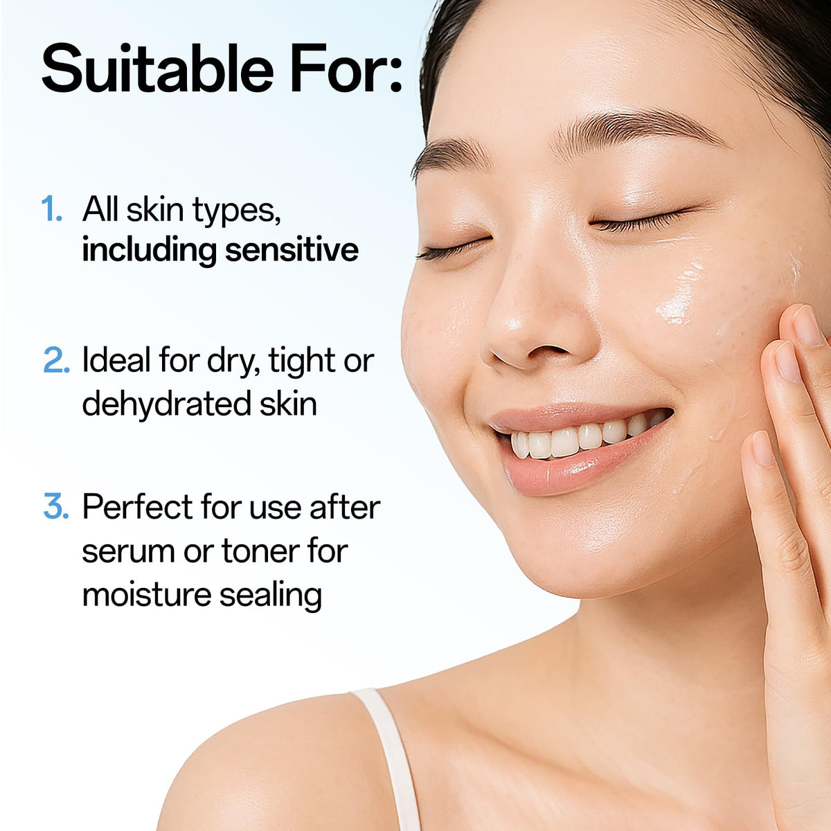 WNP Lightweight texture image shows quick absorption into skin.