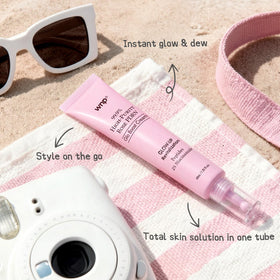WNP Glass skin-ready glow on model close-up