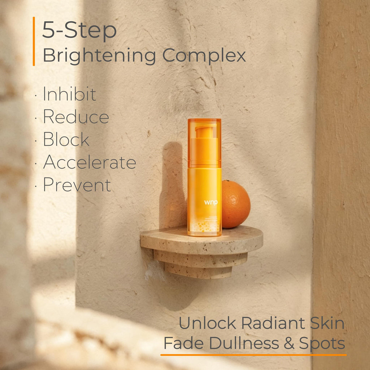 Skin shows a subtle healthy glow after applying WNP Serum.