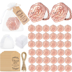 Woanger rose compact mirror bulk pack with elegant packaging for wedding favors.