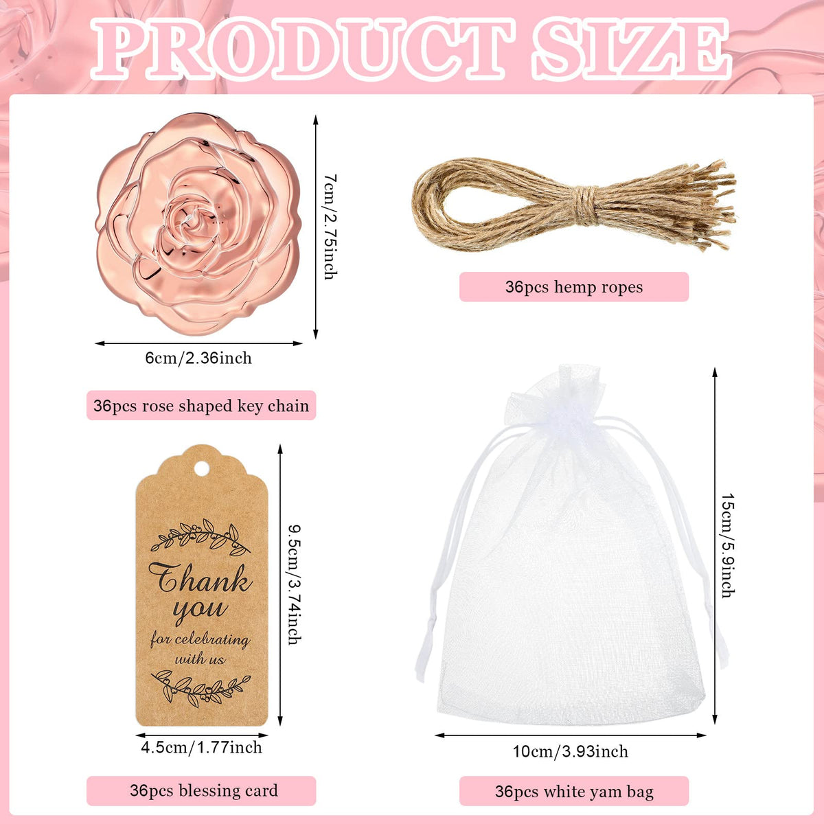 Rose shape design with rose-gold finish provides a stylish grip.