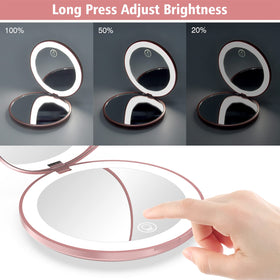 WOBSION ultra-thin 4-inch travel mirror fits purses