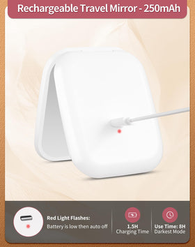 WOBSION ultra-slim pocket-size mirror fits purse or pocket for on-the-go checks.