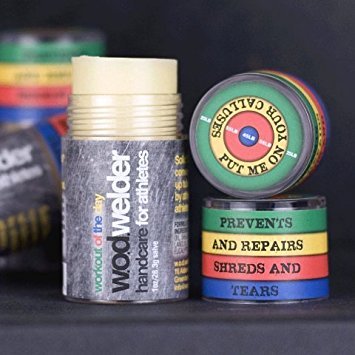 WOD Welder hand care application being used on rough skin after workout