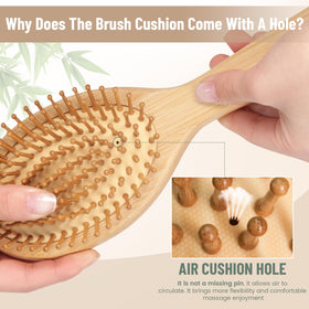 Woduelka mini boar-bristle comb for travel and gentle detangling.