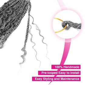 Wodun Goddess Box Braids 10 inch lightweight packaging for easy handling.