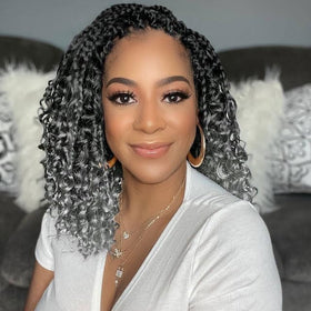 Wodun Goddess Box Braids 10 inch prelooped for quick install and natural look.