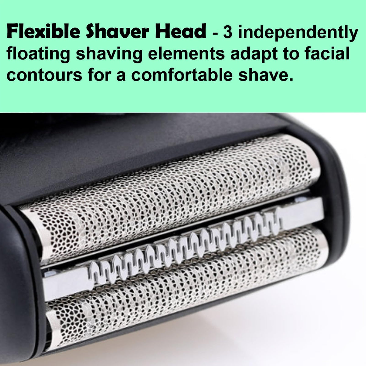 WOERGG foil and cutter assembly for Braun 52B with ergonomic, smooth-handling design.
