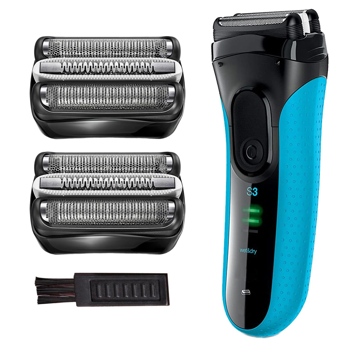 WOERGG Series 3 replacement head close-up with floating elements for a closer shave.