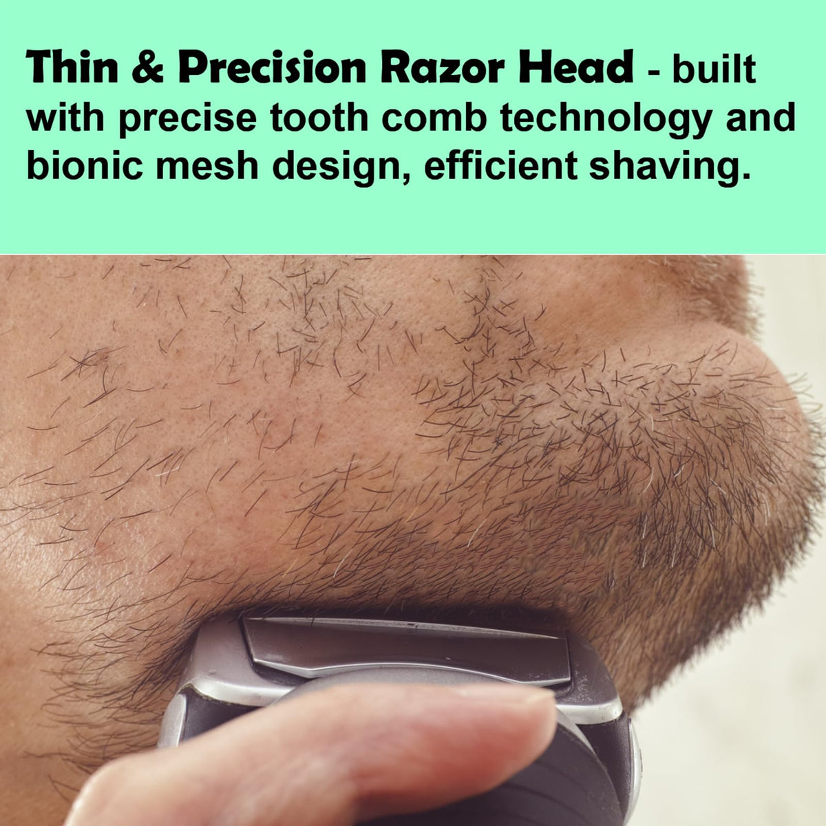 WOERGG Series 5 cleaning brush included supports quick hygiene after shaving