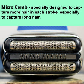 WOERGG Series 3 head featuring floating elements for contour shaving