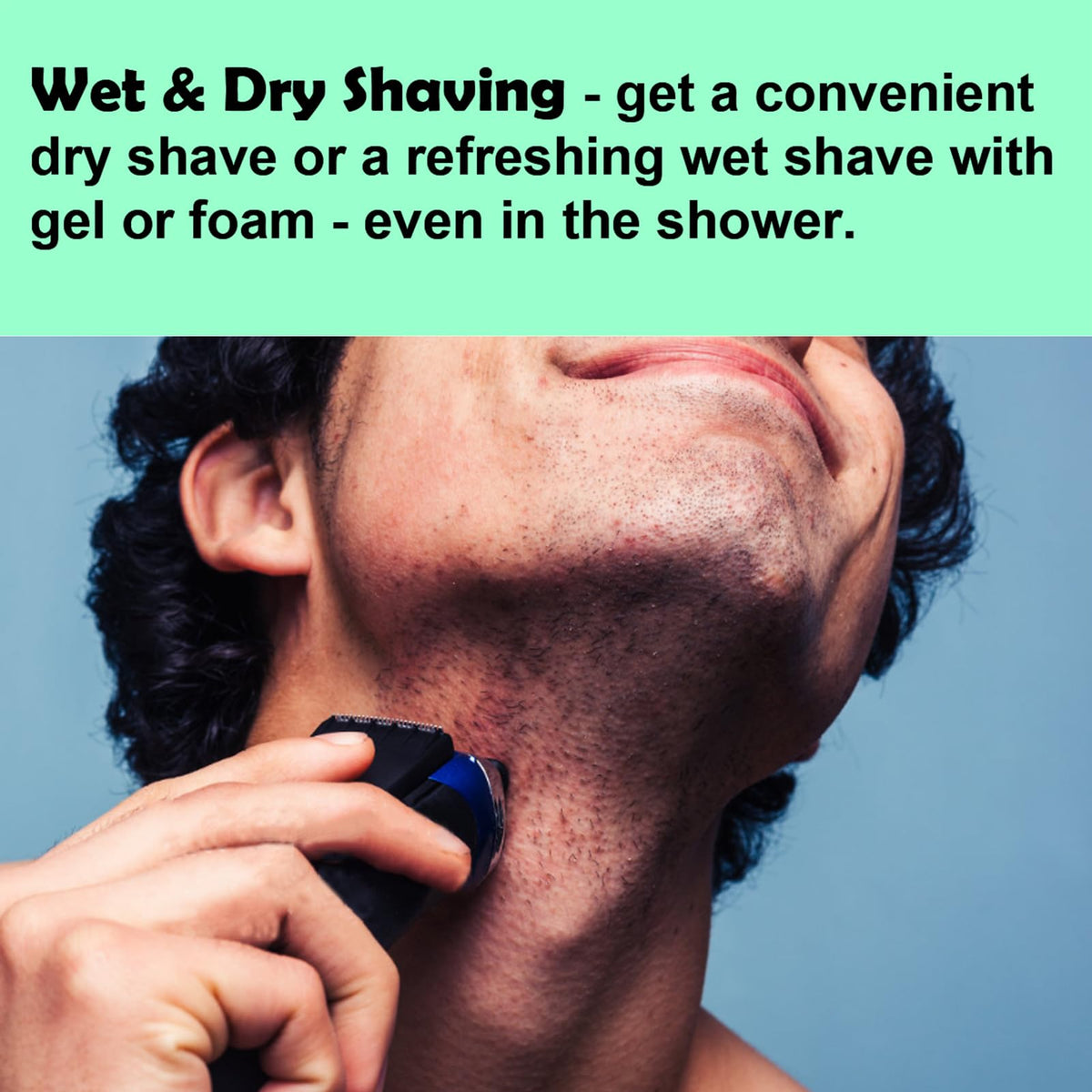 WOERGG waterproof and rust-resistant head supports wet and dry use.