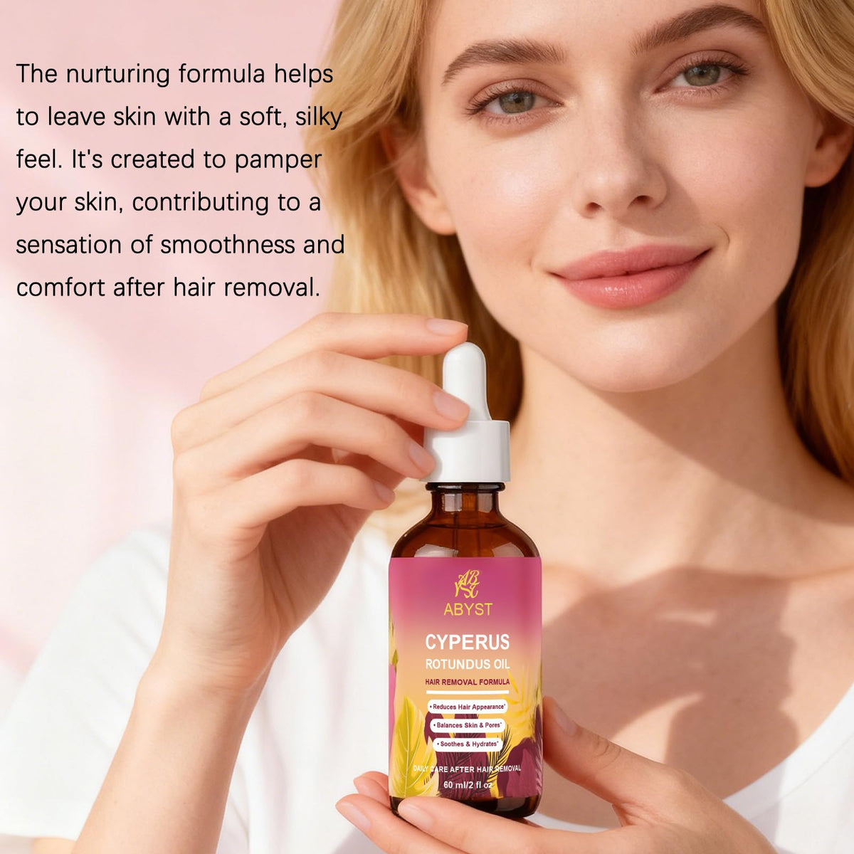 WOJJ Cyperus Rotundus Oil ingredients include rosehip and jojoba for skin care