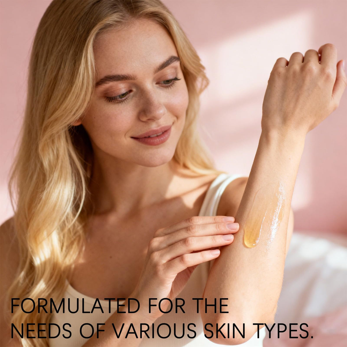 WOJJ Cyperus Rotundus Oil on legs shows soothing hydration in use