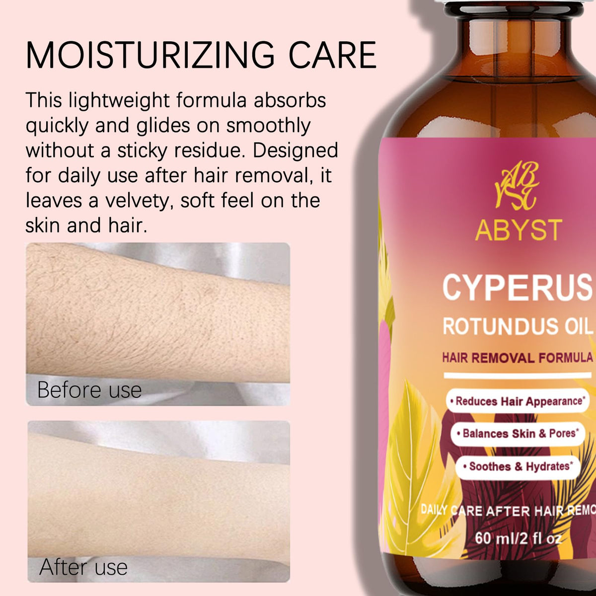 WOJJ Cyperus Rotundus Oil product display emphasizes natural care