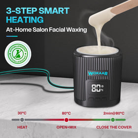 Wokaar ear shields and ear plugs protect ears during waxing.
