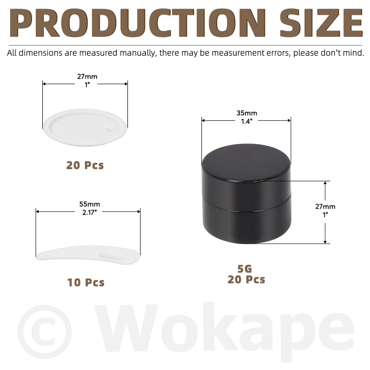 Wokape amber jar with inner liner pad to prevent leakage.