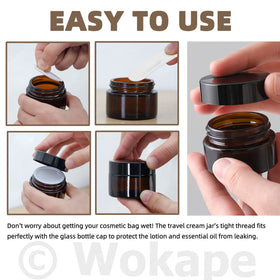 Wokape durable jars with secure lids simplify organization and storage.