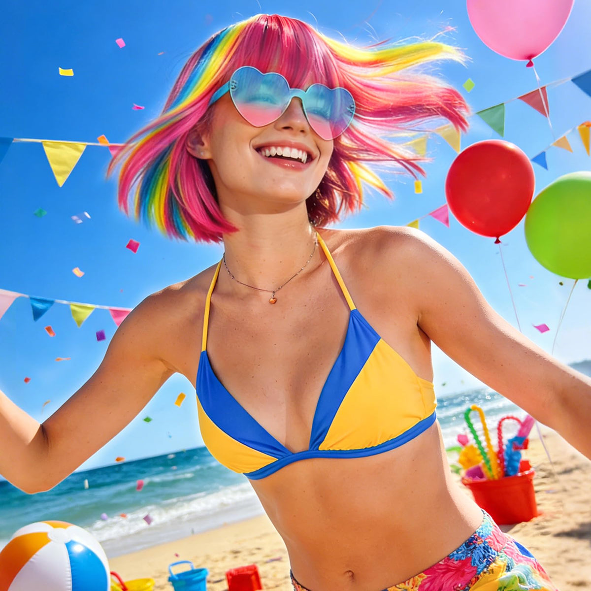 WOKNOW lightweight, breathable wig material ensures comfortable all-day wear.