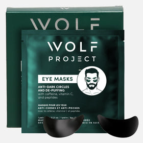 The Wolf Project under-eye patches with caffeine and vitamin C refreshes tired eyes.