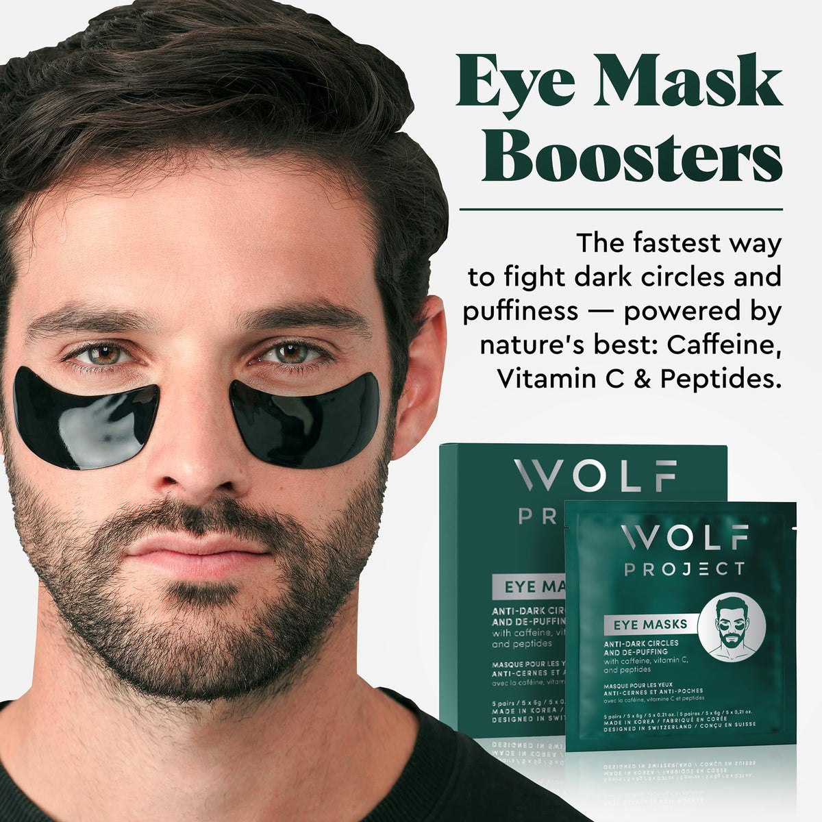 The Wolf Project hydrogel patches provide a cooling gel appearance.