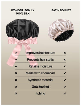 Travel-ready silk bonnet that packs flat for easy packing