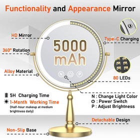 WOOCICA mirror rotates 360 degrees for versatile angles